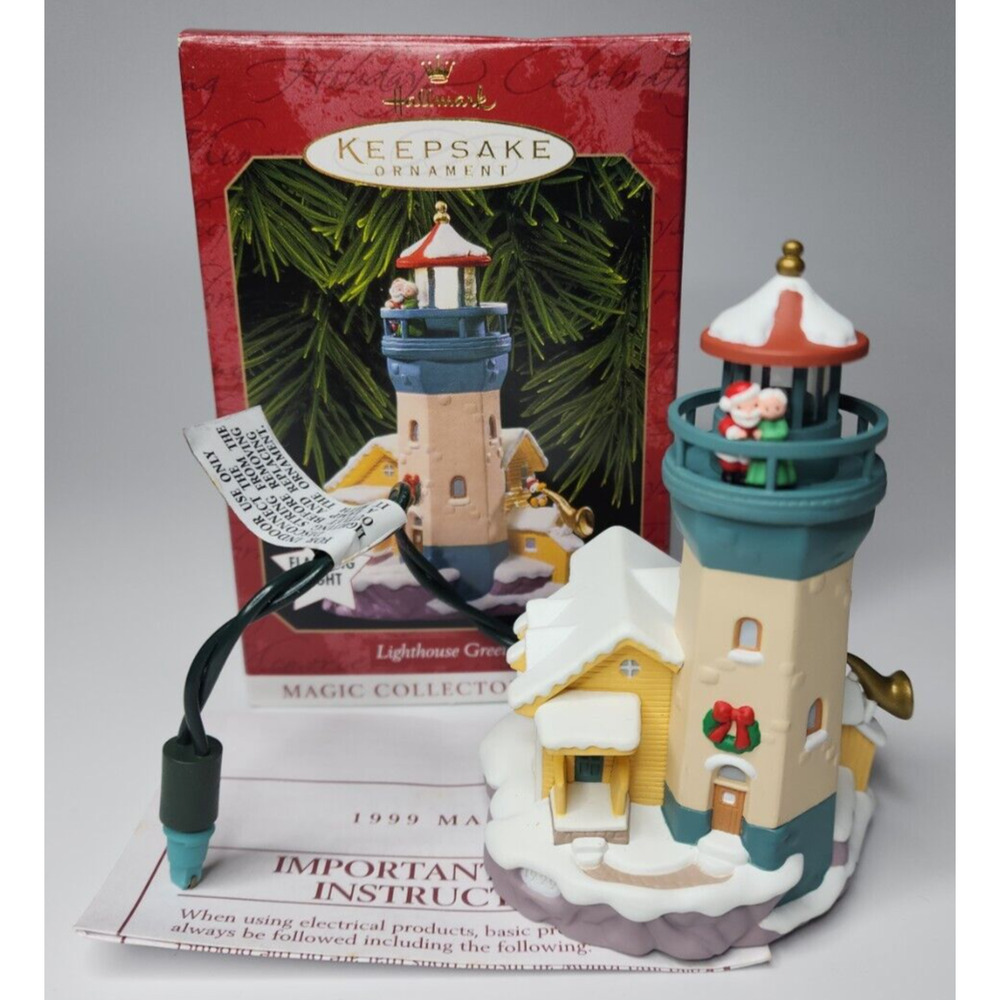 1999 Hallmark Lighthouse Greetings Ornament SKU U124